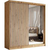 SCHWEBETÜRENSCHRANK Helix 200/216/61 eiche artisan+weiß - Eiche Artisan/Weiß, Holzwerkstoff (200/216/61cm) - Beautysofa