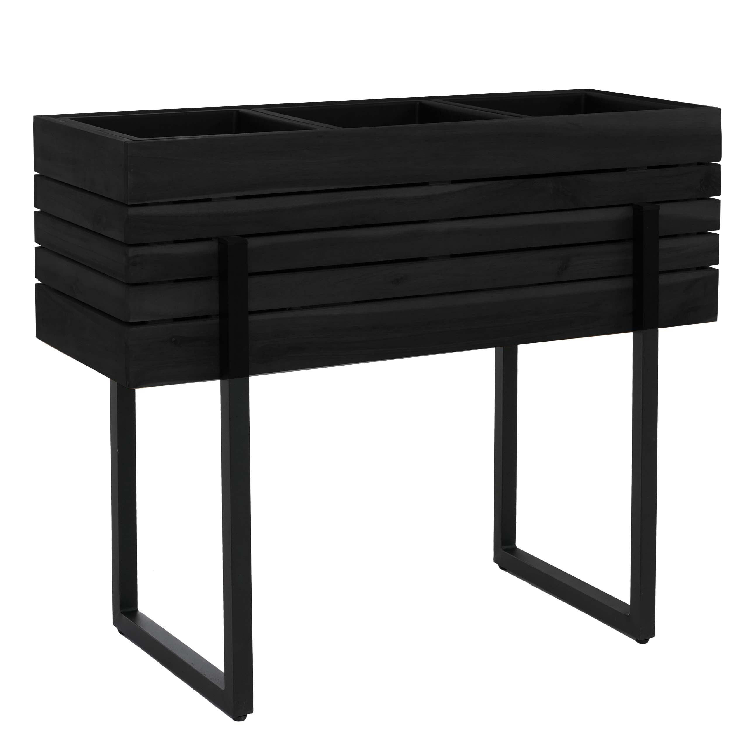 HOCHBEET Schwarz - Schwarz, Holz (80/68/30cm) - MCW