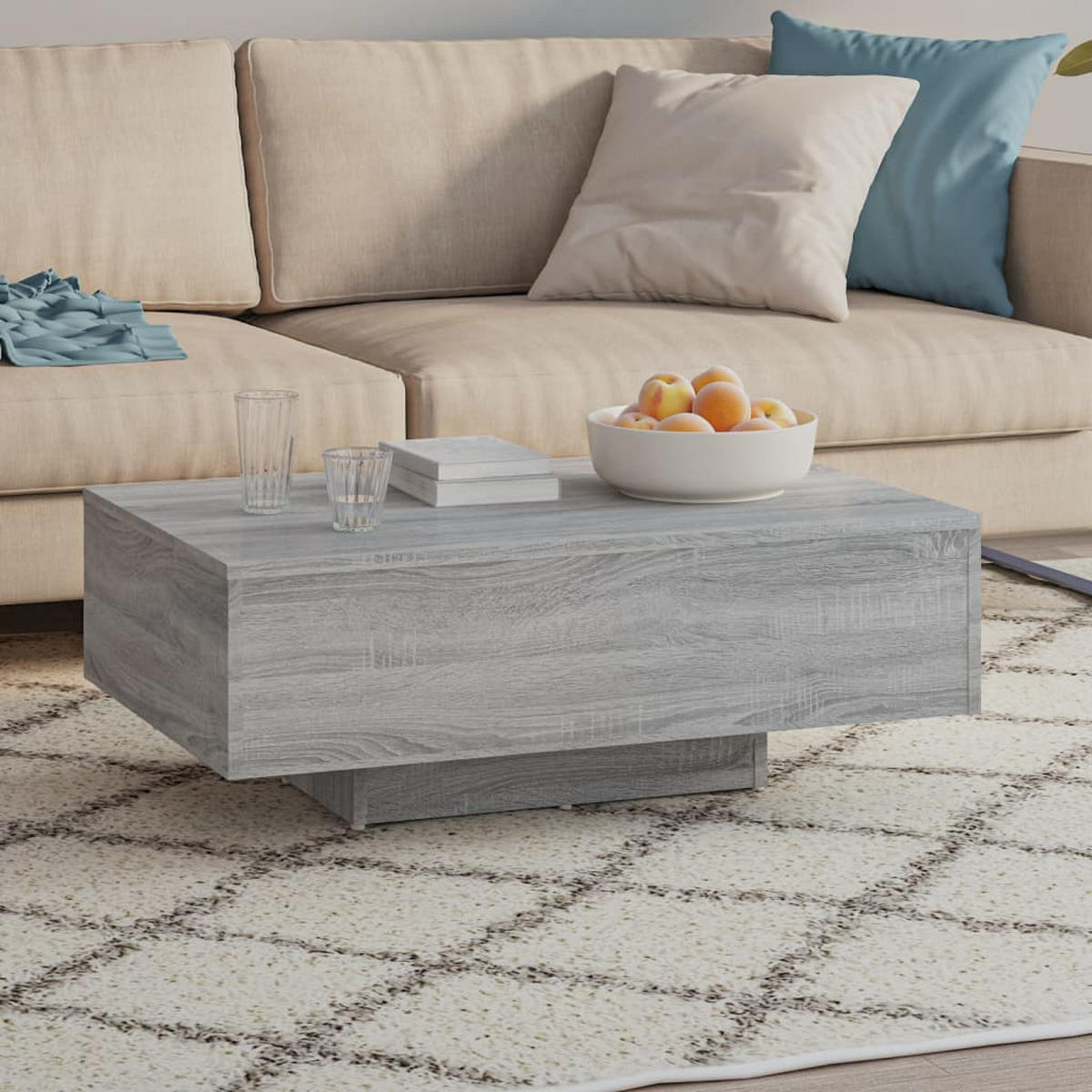 COUCHTISCH Grau Sonoma 85x55x31 cm Holzwerkstoff - Grau, Holzwerkstoff (85/55/31cm) - furnicato