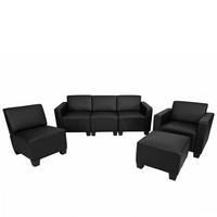 COUCH-GARNITUR Schwarz - Schwarz, Textil (193/76/72cm) - MCW