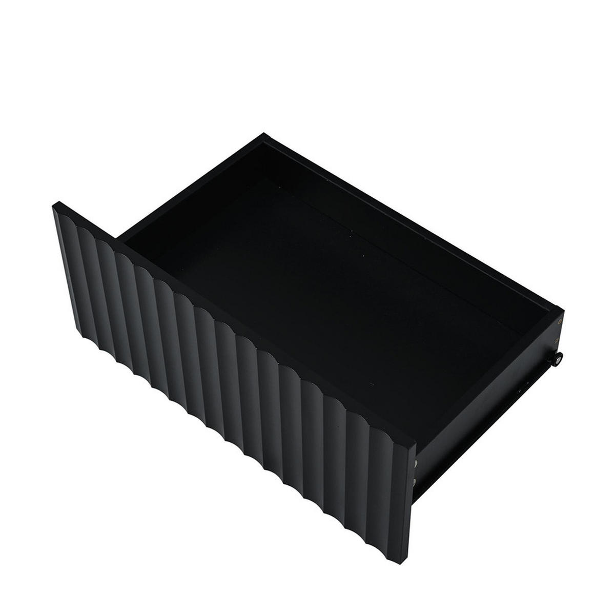 STOLIĆ ZA SPAVACU SOBU 100x50x45cm s dvije ladice, crna - crna, drvni materijal (100/50/45cm) - KOMHTOM