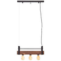 PENDELLEUCHTE Bankwood 99540/46 - Schwarz, Holz (17.5/50/106.5cm) - Brilliant