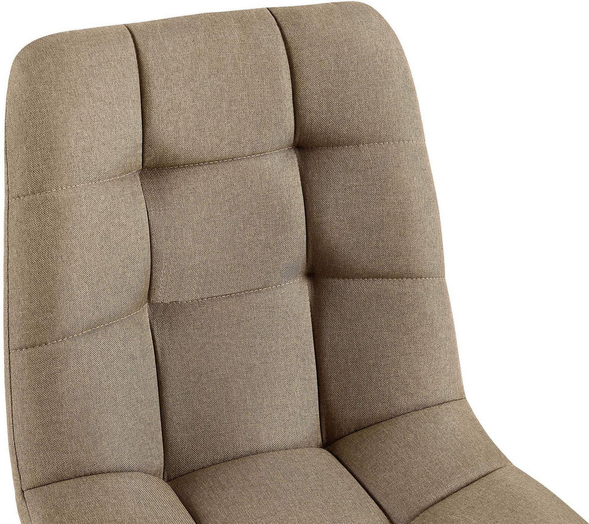 STUHL Stoff Taupe - Taupe, Textil/Metall (45/84/55cm) - CLP