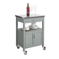 KÜCHENWAGEN Grau - Grau, Holzwerkstoff (60/90/45cm) - SoBuy