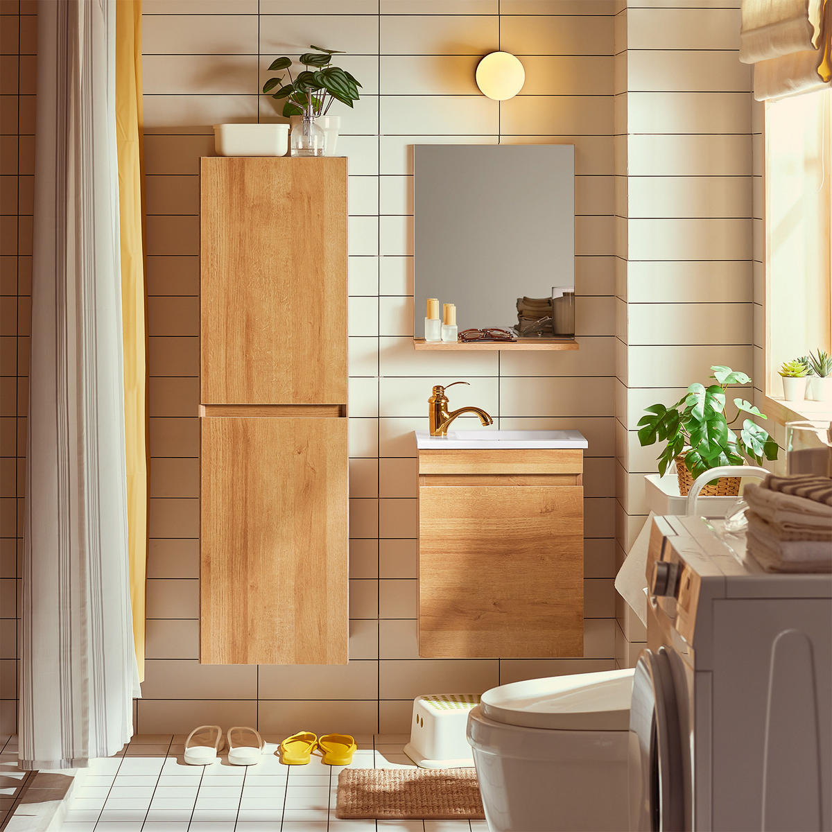 HÄNGESCHRANK Natur - Braun, Holzwerkstoff (35/120/30cm) - SoBuy