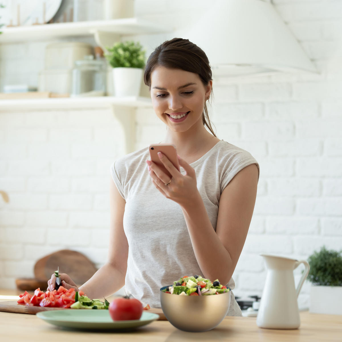 SALATSCHÜSSEL - Multicolor, Metall (15/15/8.5cm) - Relaxdays