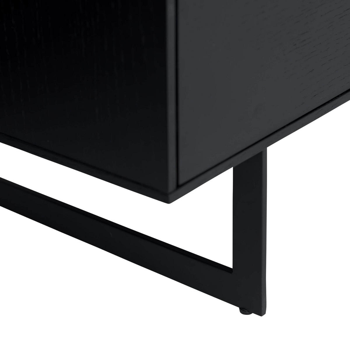 VITRINE Schwarz - Schwarz, Holz/Metall (110/190/45cm) - Furnhouse