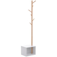 GARDEROBENSTÄNDER Weiß 40/30/180 cm - Weiß, Fell (30/180/40cm) - PANGIVO