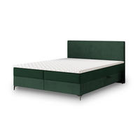 BOXBETT TORREL 140x200 cm mit Matratze und Topper - Grün - Grün, Holz (140/200cm) - MASSENO