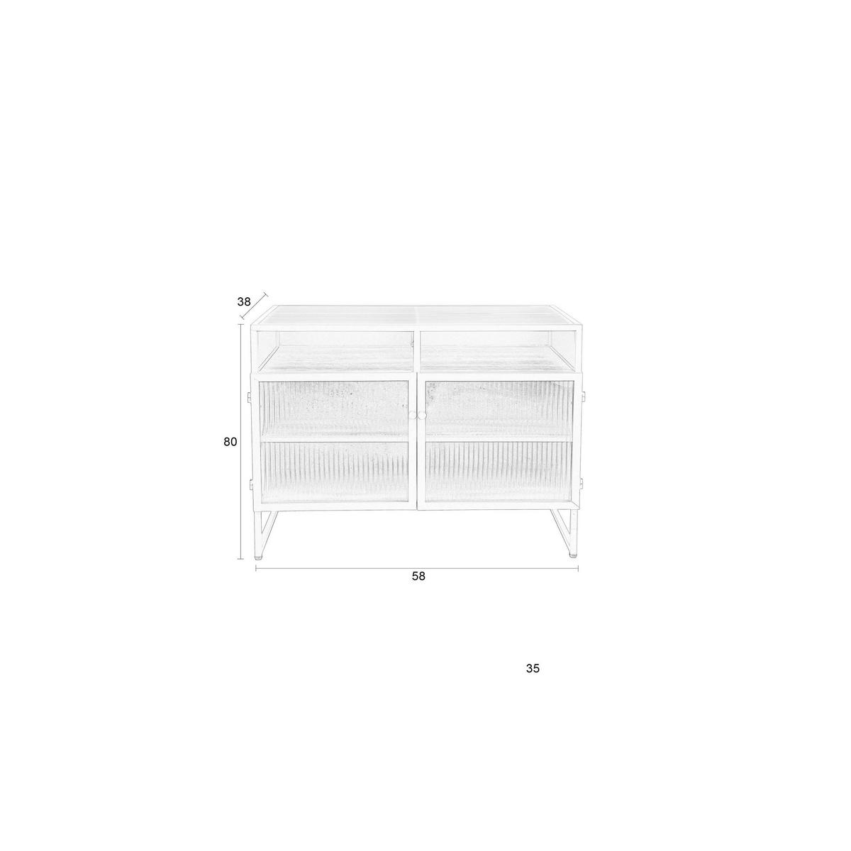 VITRINENSCHRANK Herb Kast / Aufbewahrungsregal Mittelgrün - Grün, Holzwerkstoff (80/58/38cm) - Housecraft Living