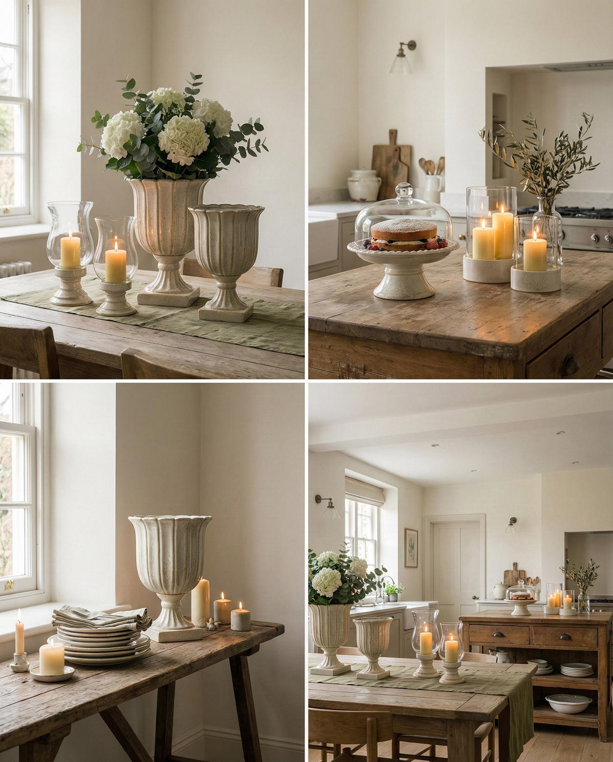 VASE Evam beige 24/24/34 Keramik - Beige, Keramik (34cm) - Mondex