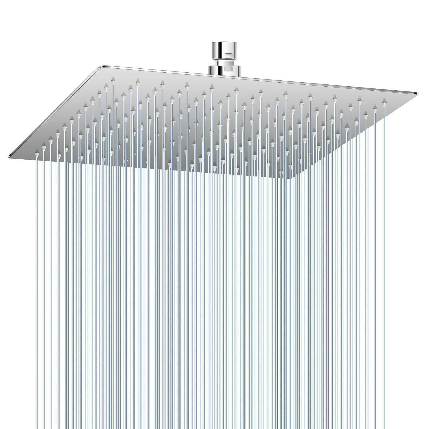 DUSCHKOPF 30 cm poliertes Chrom mit 144 Anti-Kalk-Düsen - Silberfarben, Metall (30/12.7/30cm)