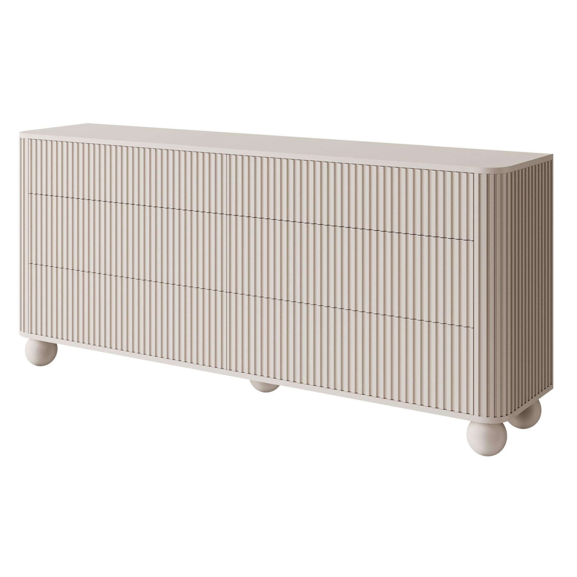 KOMMODE Arvello Greige 168 cm - Taupe, Holz/Holzwerkstoff (168/83.8/38cm) - Selsey