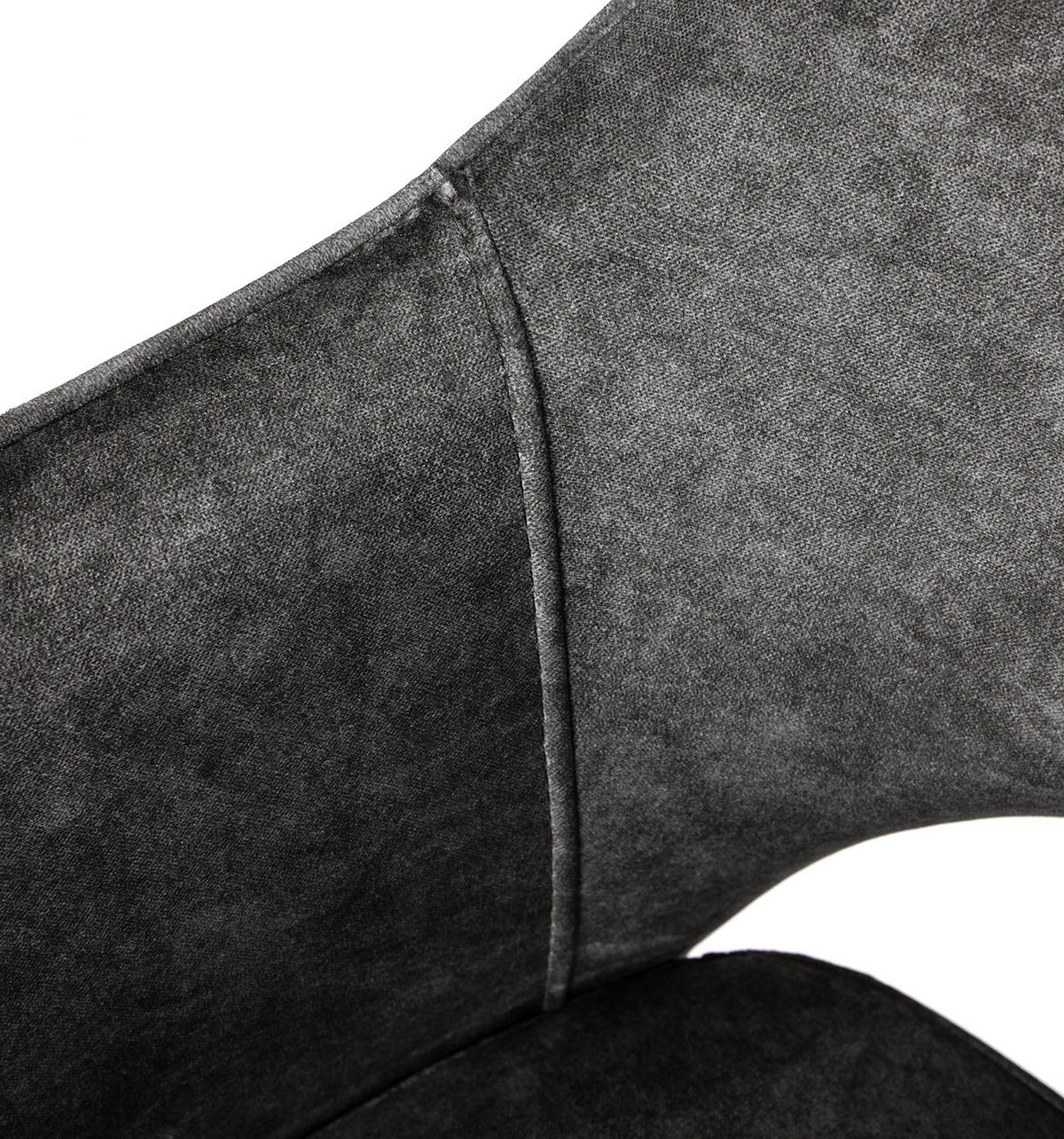 DREHBARER ARMLEHNENSTUHL - Textil / Metall - Graphitfarben, Textil/Metall (64/85/61cm) - home24