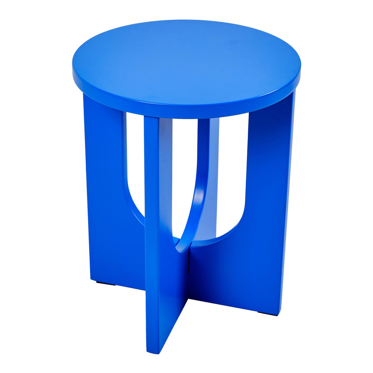ODKLÁDACÍ STOLEK Kysdajore - modrá, kompozitní dřevo (40/40/50cm) - [en.casa]