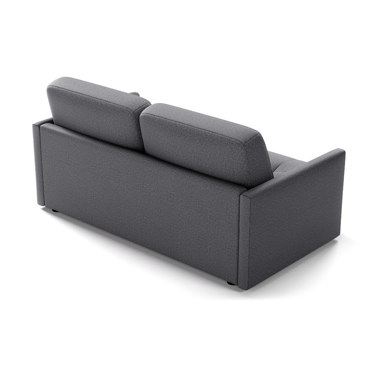 SCHLAFSOFA 3-sitzer mit express-Öffnung in stoff cosenza 175/100/87 cm - Grau, Holz (175/87/100cm) - Calicosy