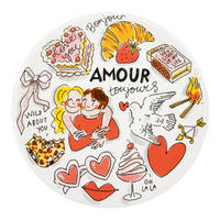 FRÜHSTÜCKSTELLER Valentinstag Amour Toujours in Bunt - 22cm - Multicolor, Keramik (21.8/21.8/2.5cm) - Blond Amsterdam