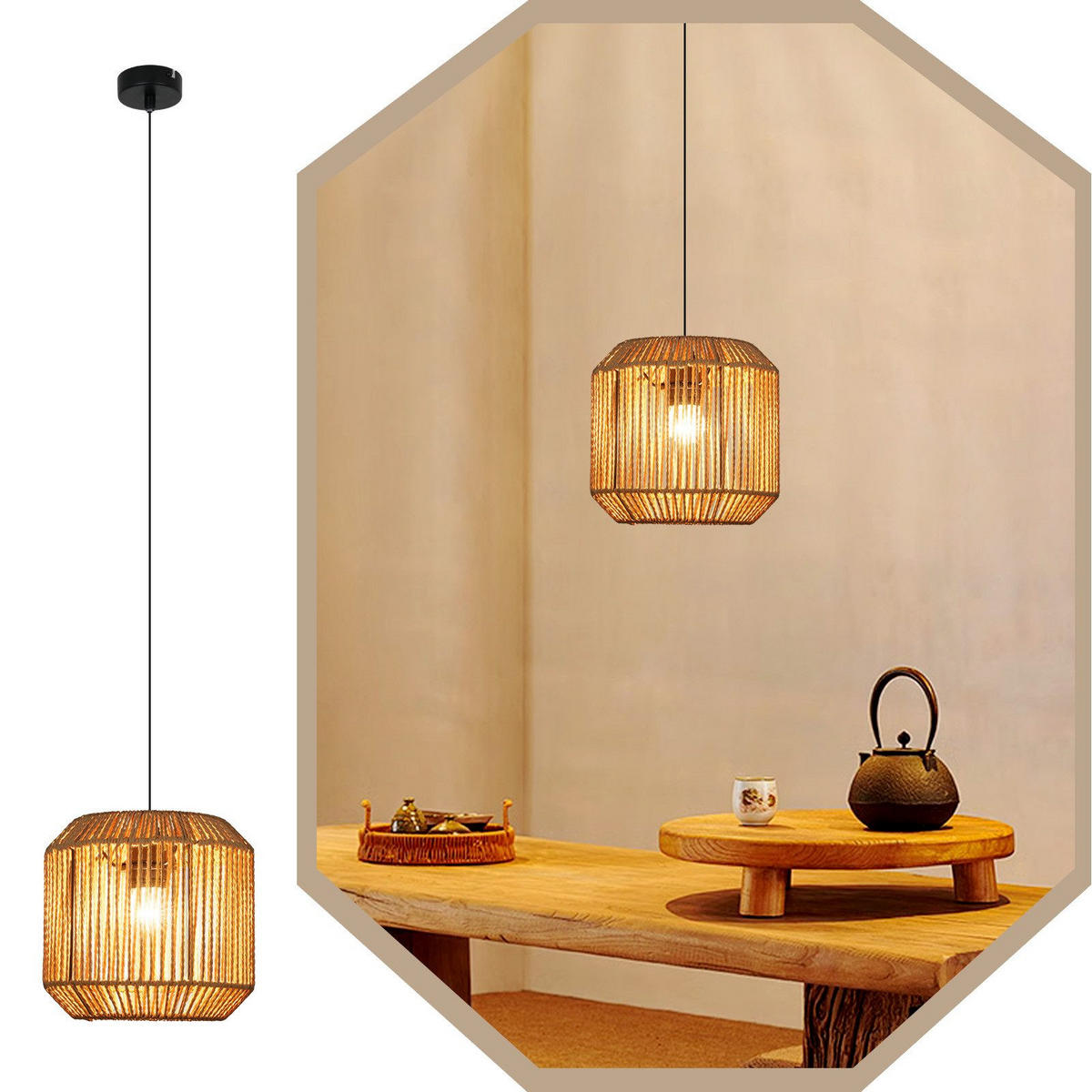 KRONLEUCHTER Liorand 21.0/21.0/146.0 cm - Schwarz, Metall (146/21/21cm) - ZMH