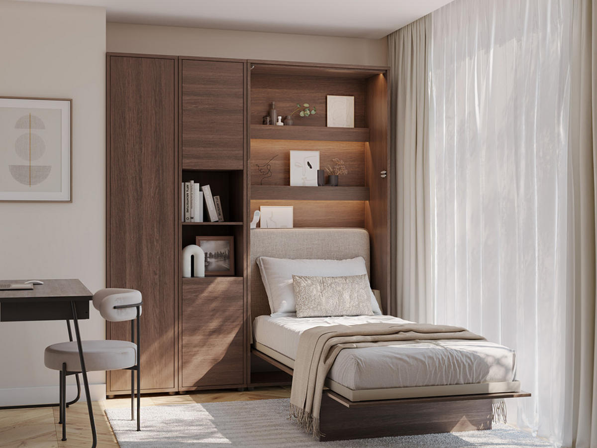SCHRANKBETT BED CONCEPT BC-03 - Alteiche, Holzwerkstoff (90/200cm) - Meblini