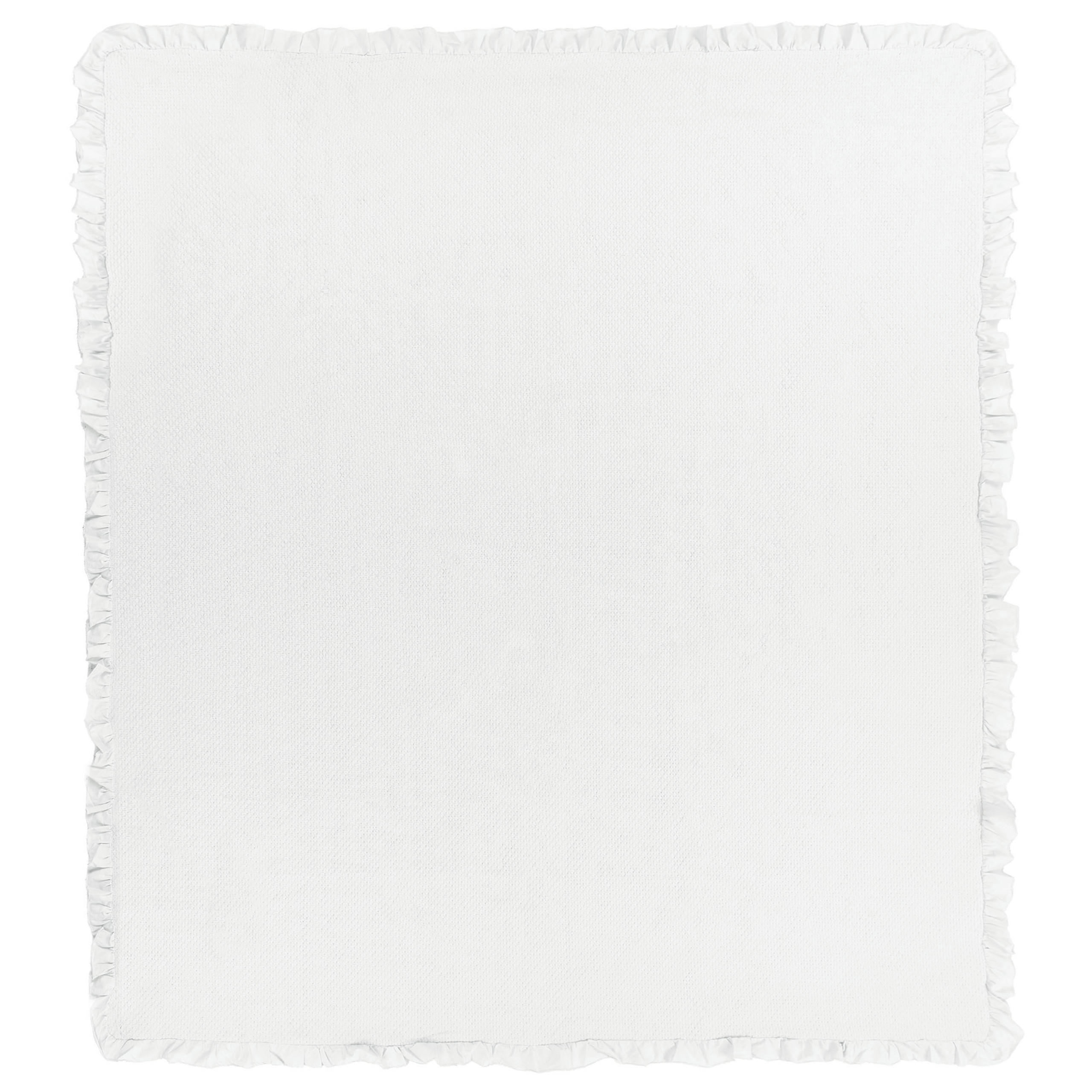 DECKE Weiß 220 x 240 cm Hatton - Weiß, Textil (240/220cm) - Beliani