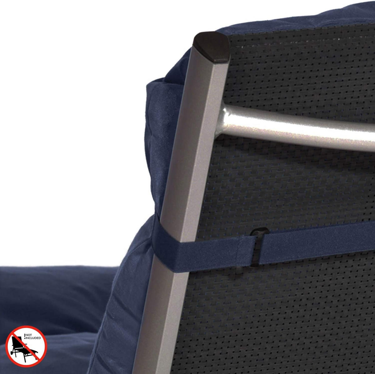 ROLLLIEGENAUFLAGE Flair RL 190x60x8cm Dunkelblau (2tlg) - Dunkelblau, Textil (60/16/190cm) - Beautissu 