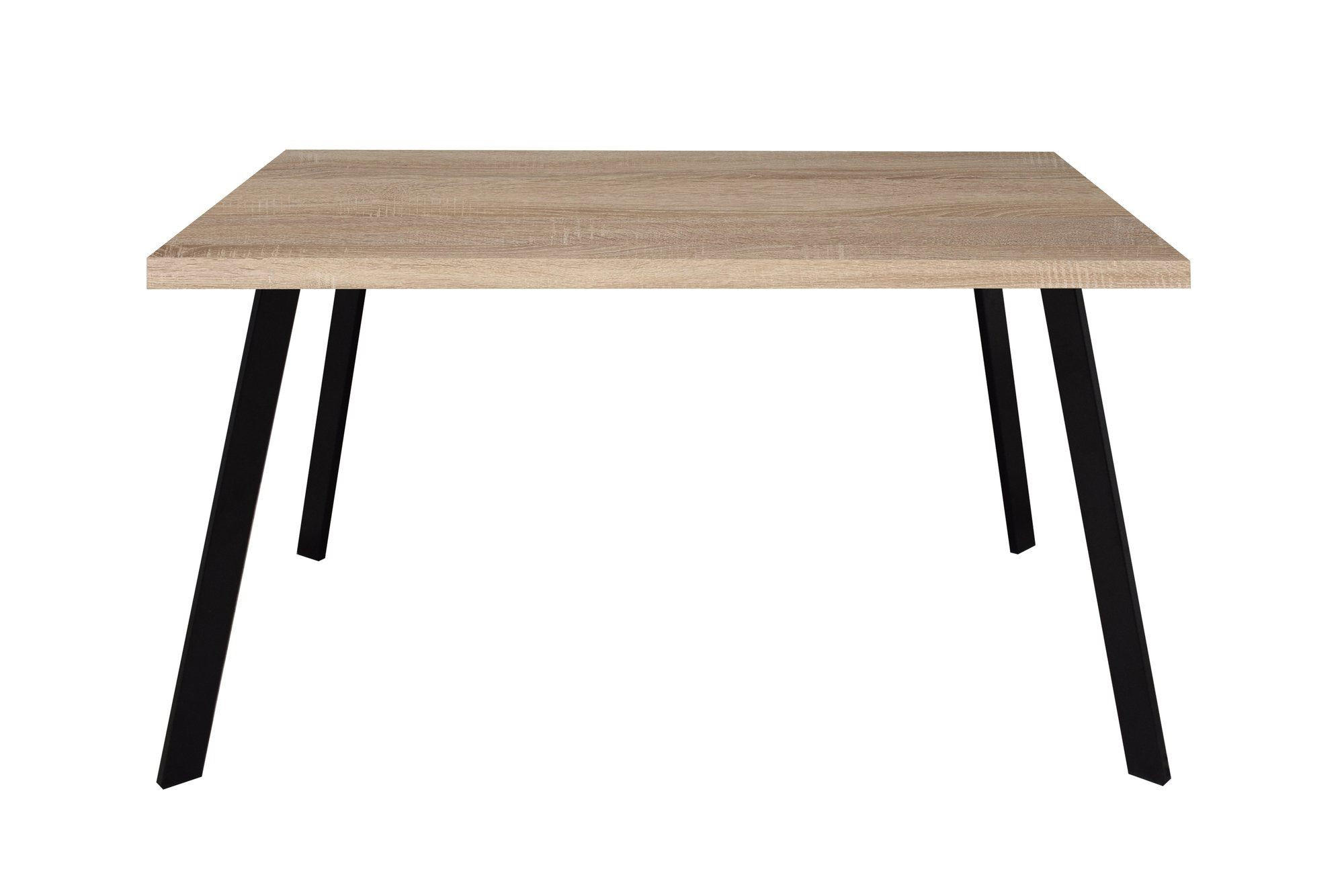 ESSTISCH rechteckig Ediva 1 160 x 90 x 75 Esszimmertisch Schwarz/Eiche Sägerau - Braun, Metall (160/90/75cm) - 58aufmkessel