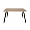 ESSTISCH rechteckig Ediva 1 160 x 90 x 75 Esszimmertisch Schwarz/Eiche Sägerau - Braun, Metall (160/90/75cm) - 58aufmkessel