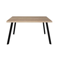 ESSTISCH rechteckig Ediva 1 140 x 90 x 75 Esszimmertisch Schwarz/Eiche Sägerau - Braun, Metall (140/90/75cm) - 58aufmkessel