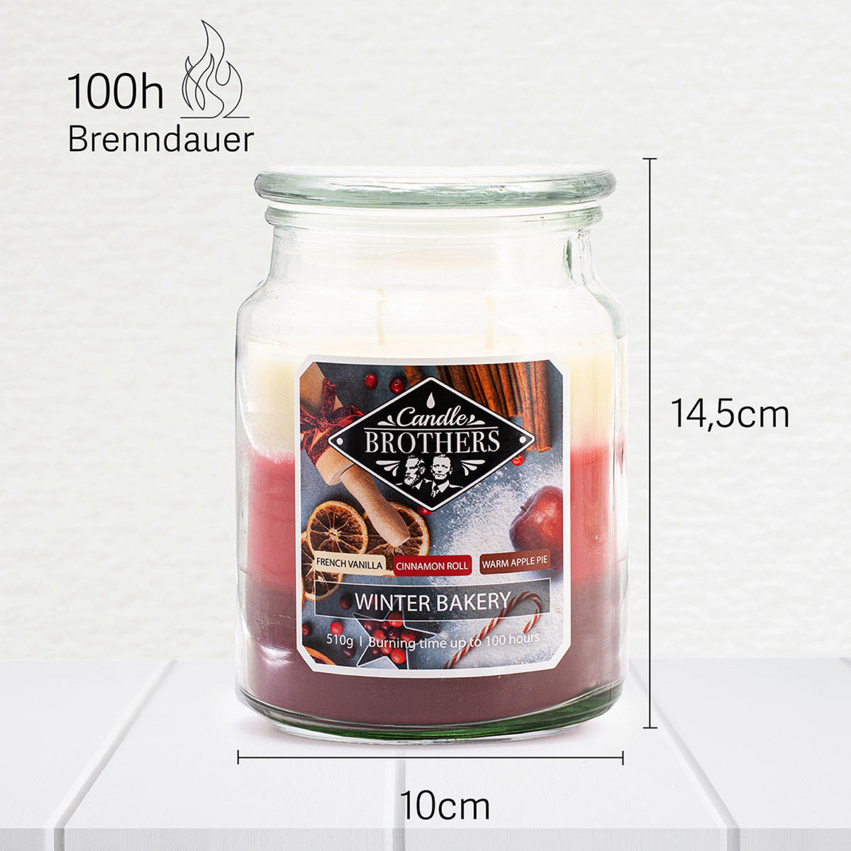 DUFTKERZE CandleBrothers - Multicolor, Glas/Naturmaterialen (15cm)