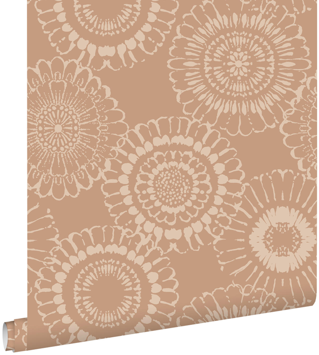 TAPETE Blumen 50 x 900 cm - Terracotta, Papier (50/900cm) - ESTAhome