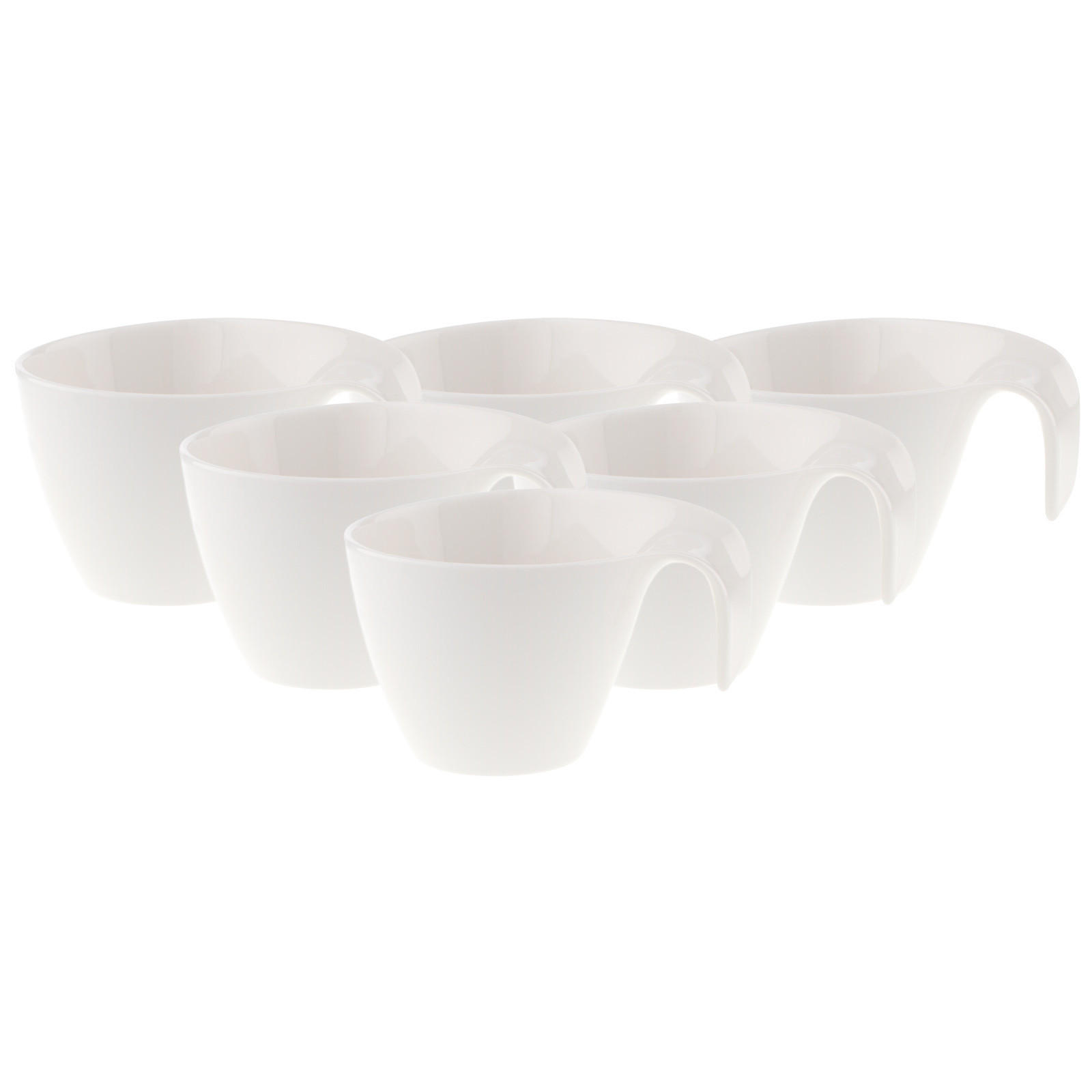 FRÜHSTÜCKSTASSEN Flow weiß 250 ml 6er Set - Weiß, Keramik (0.25L) - Villeroy & Boch