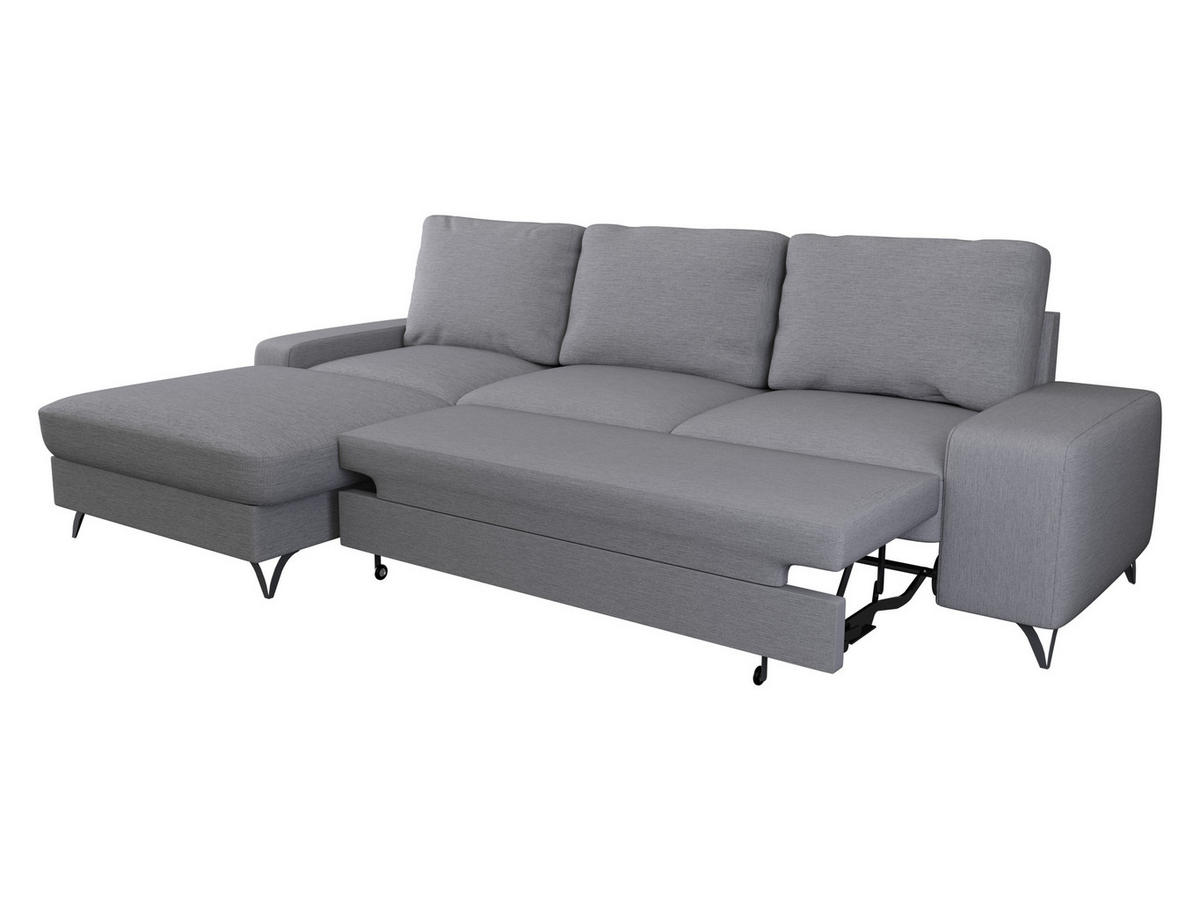 ECKSOFA Flavio, Seite: Links - L1F+L2F+R4 - Gelb/Schwarz, Holz/Textil (300/179cm) - MIRJAN24