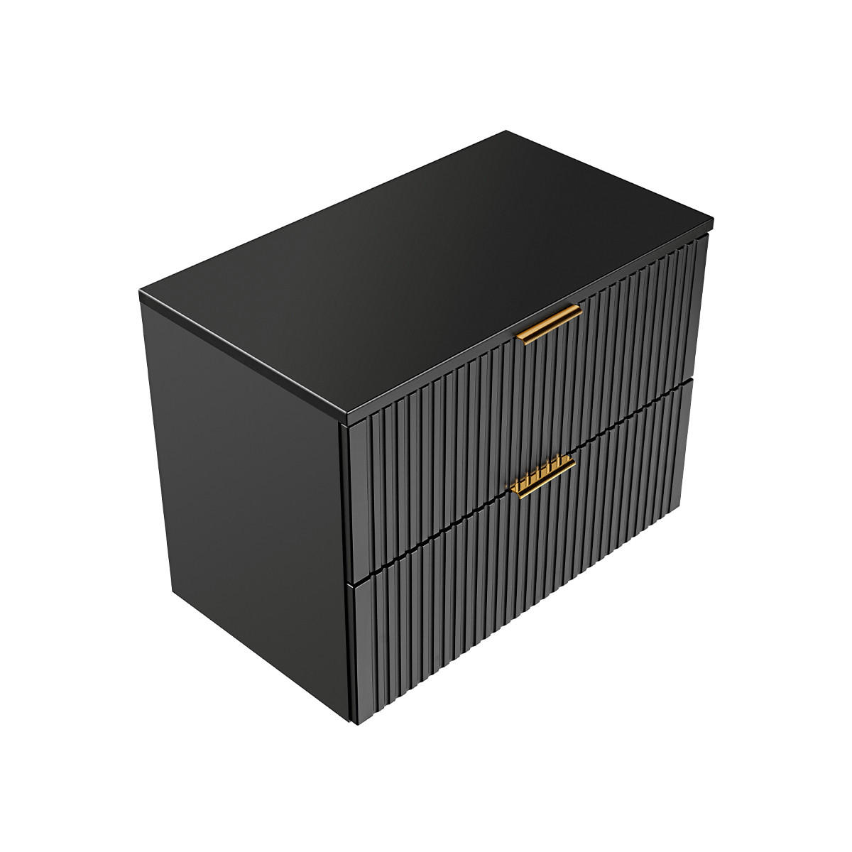 WASCHTISCHUNTERSCHRANK 80.6cm Adriel Mattschwarz - Schwarz, Holzwerkstoff (80.6/59/46cm) - Petits-meubles