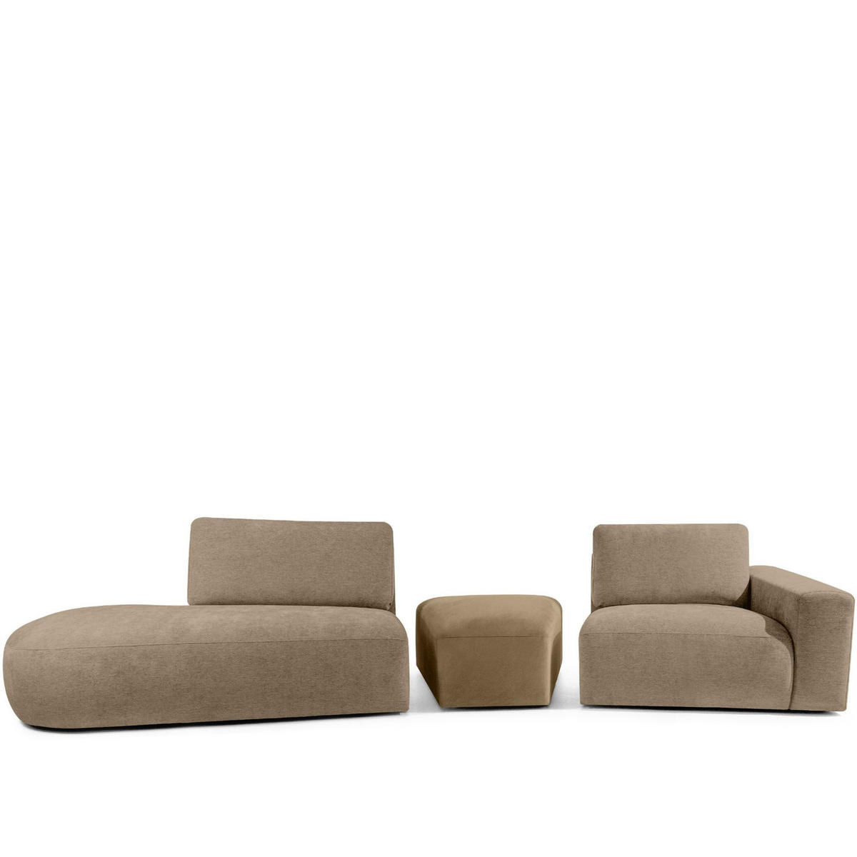 4-SITZER ECKSOFA ZUCCO Chenille links, Beige - Beige, Textil (350/84/105cm) - KONSIMO®