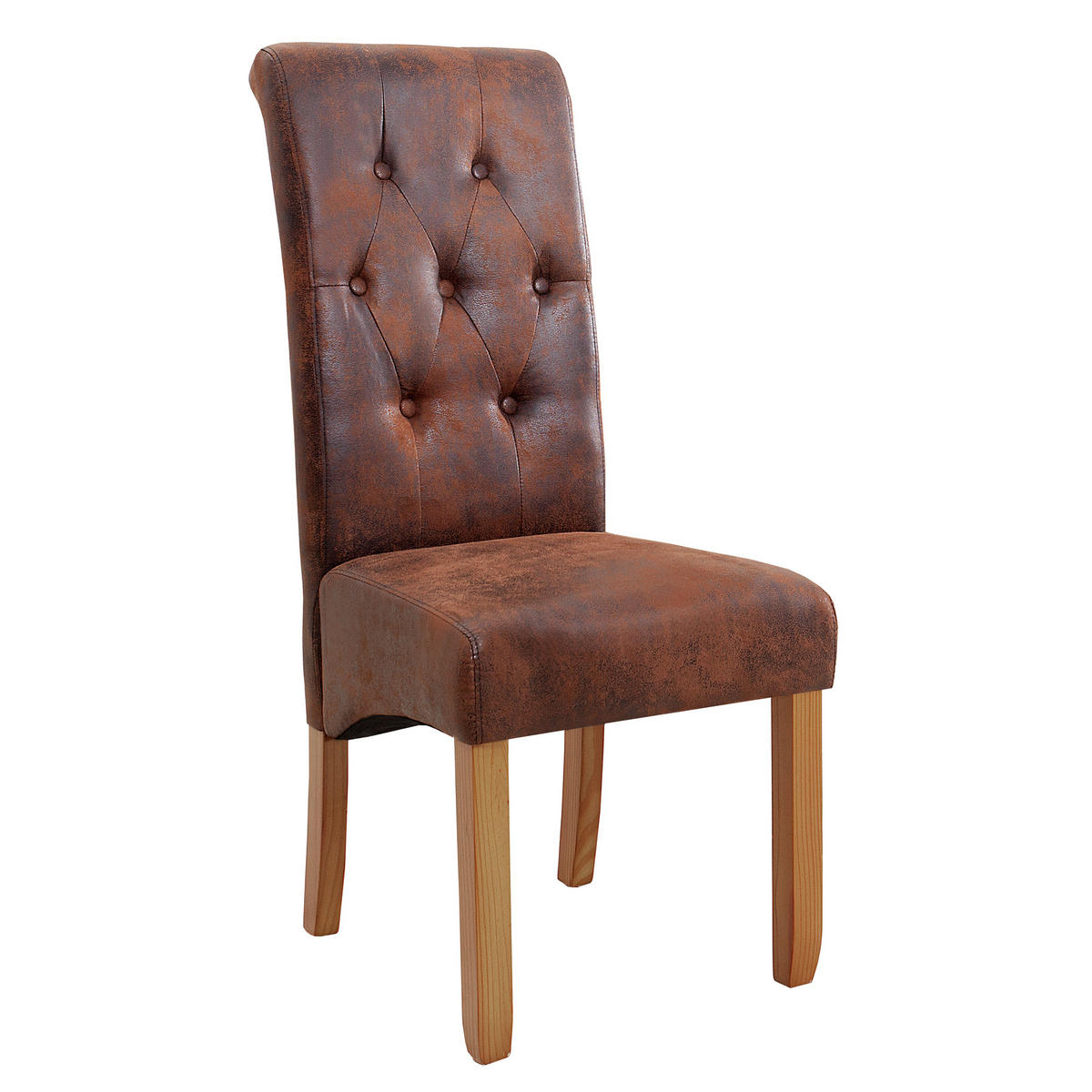 STUHL CASA Microfaser Braun 110 cm - Braun, Holz/Textil (45/110/50cm) - riess-ambiente