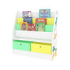 KINDERREGAL Neda - Gelb/Weiß, Holzwerkstoff/Textil (71/74/23cm) - [en.casa]