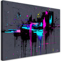 LEINWANDBILD Abstrakt Bunt 120x80cm - Multicolor, Textil (120/80cm) - Feeby