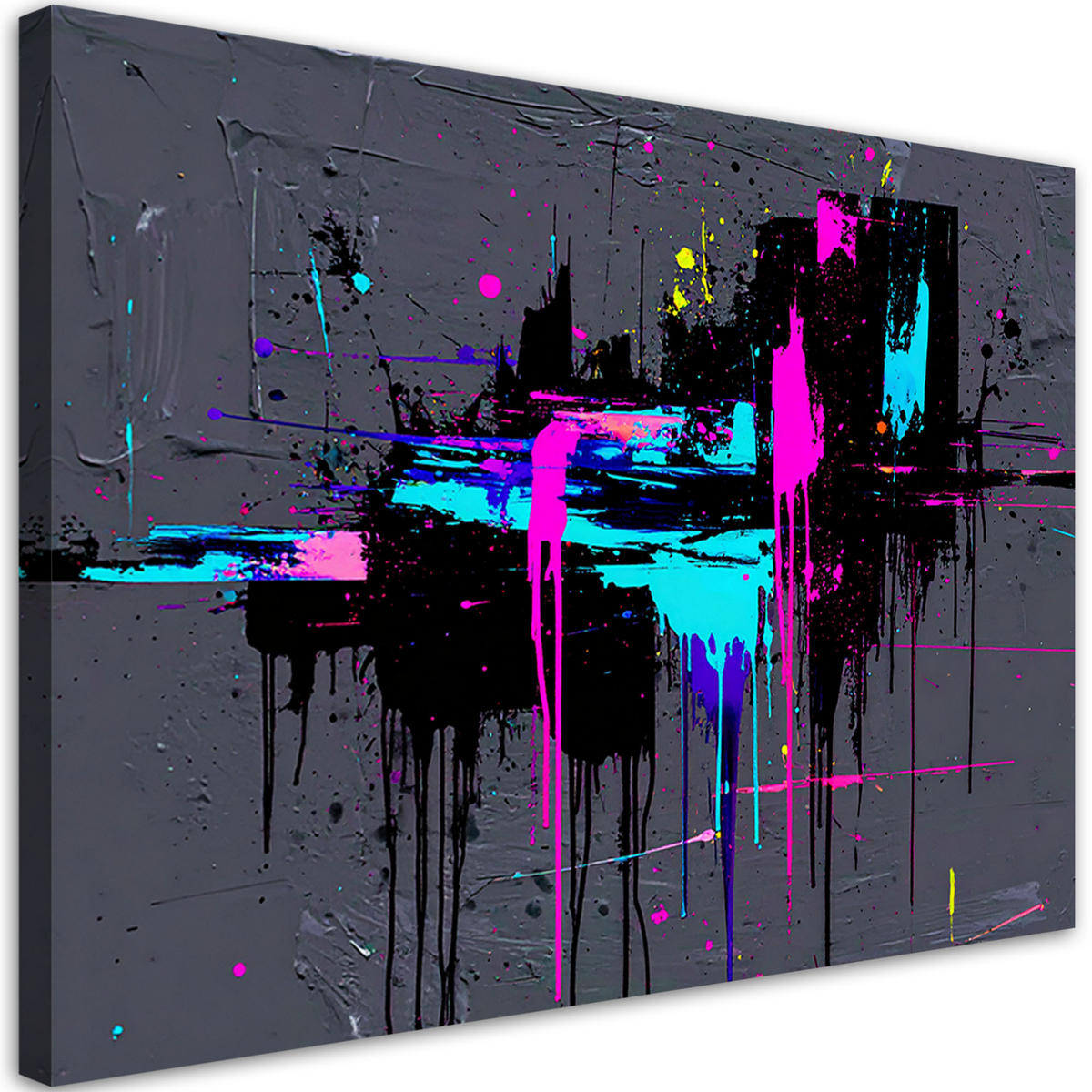 LEINWANDBILD Abstrakt Bunt 120x80cm - Multicolor, Textil (120/80cm) - Feeby