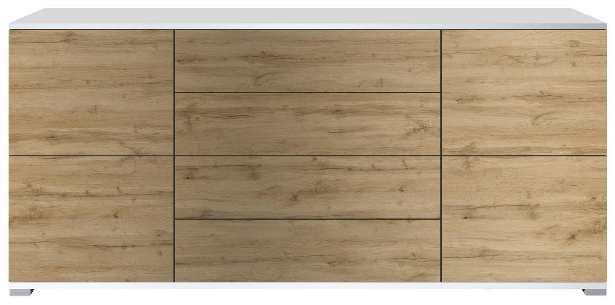 SIDEBOARD Rova Eiche Evoke - Eiche San Remo, Holzwerkstoff (166.5/75.5/35cm) - Vladon