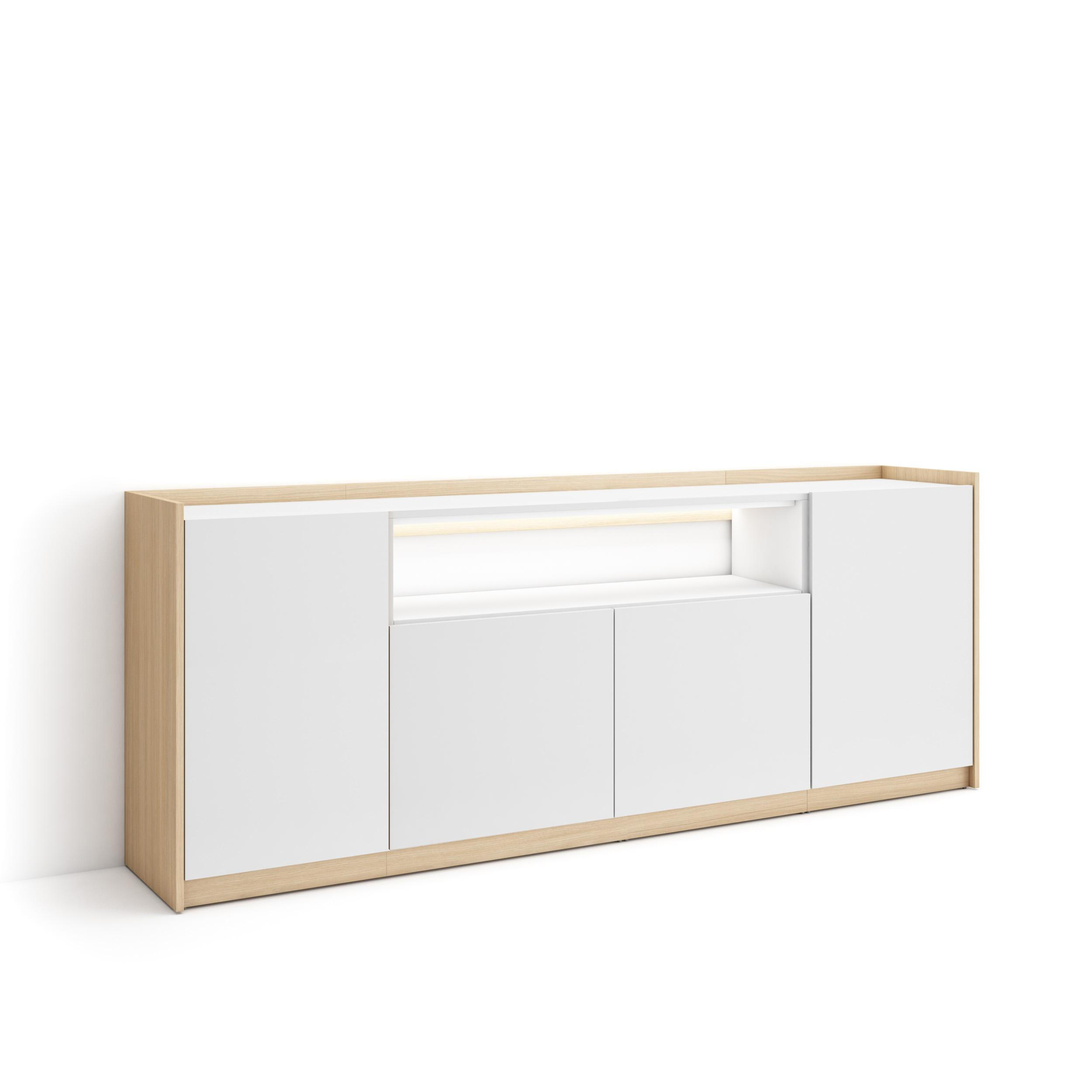 Skraut Home Sideboard, Weiß 207x80x37 cm