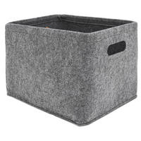 AUFBEWAHRUNGKORB FILZ 32/26 , grau - Grau, Kunststoff (23/32/26cm) - Dunedesign