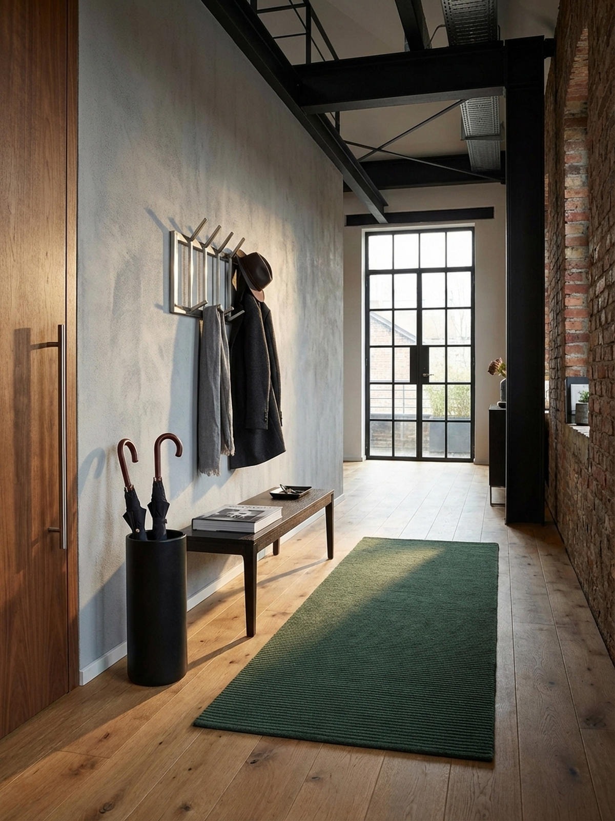 WANDGARDEROBE Metall Silber Modern mit 10 Haken - Silberfarben, Metall (65/30/10cm) - KADIMA DESIGN