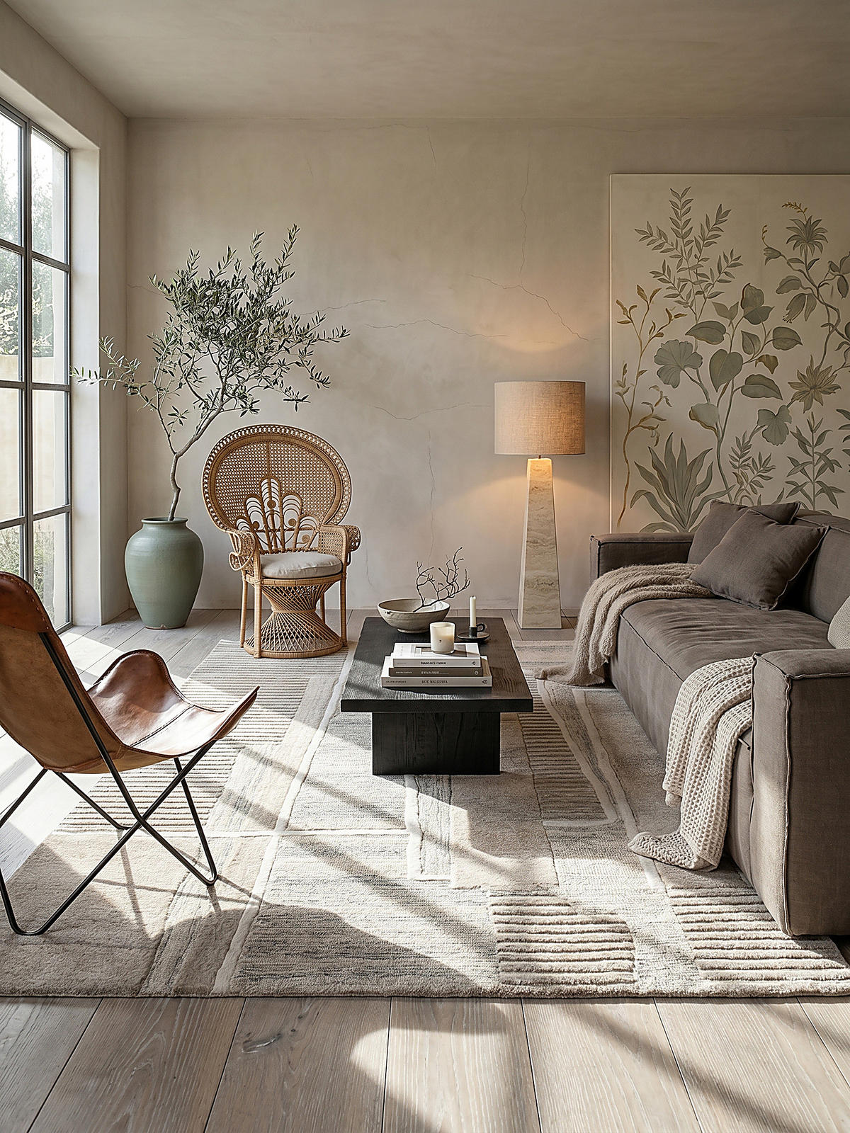 TEPPICH aus Wolle EDALE in Natur, abstrakt, 160 x 230 cm - Beige, Textil (160/230cm) - KADIMA DESIGN