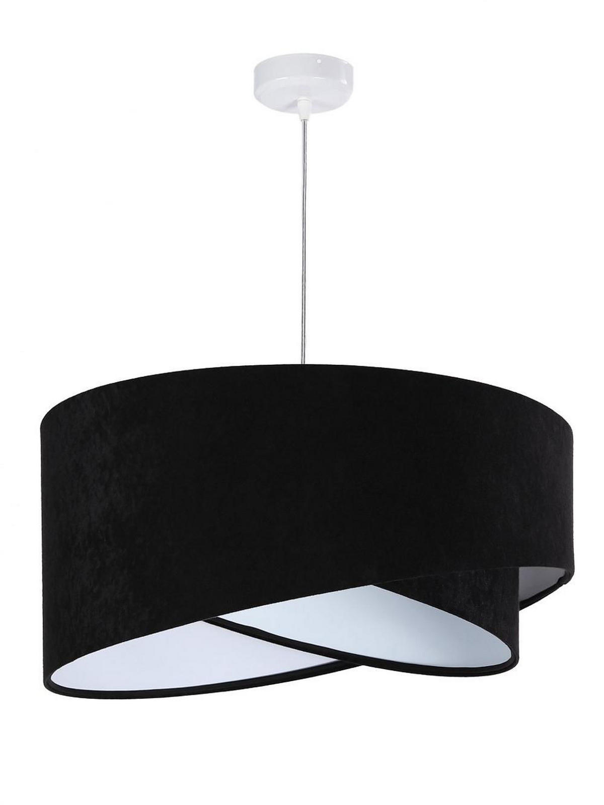HÄNGELEUCHTE Schwarz 50/23 cm - Weiß, Kunststoff (50/1.3/23cm) - ONZENO