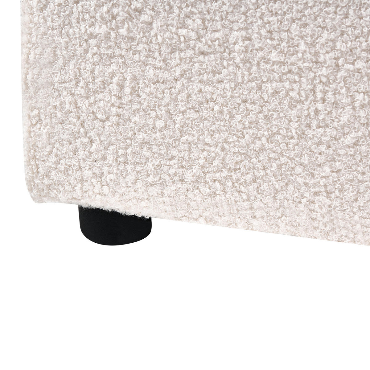 POSTEL s roštem 180/200 cm Bouclé Krémově bílá Lavaur - krémová, textil (180/200cm) - Beliani
