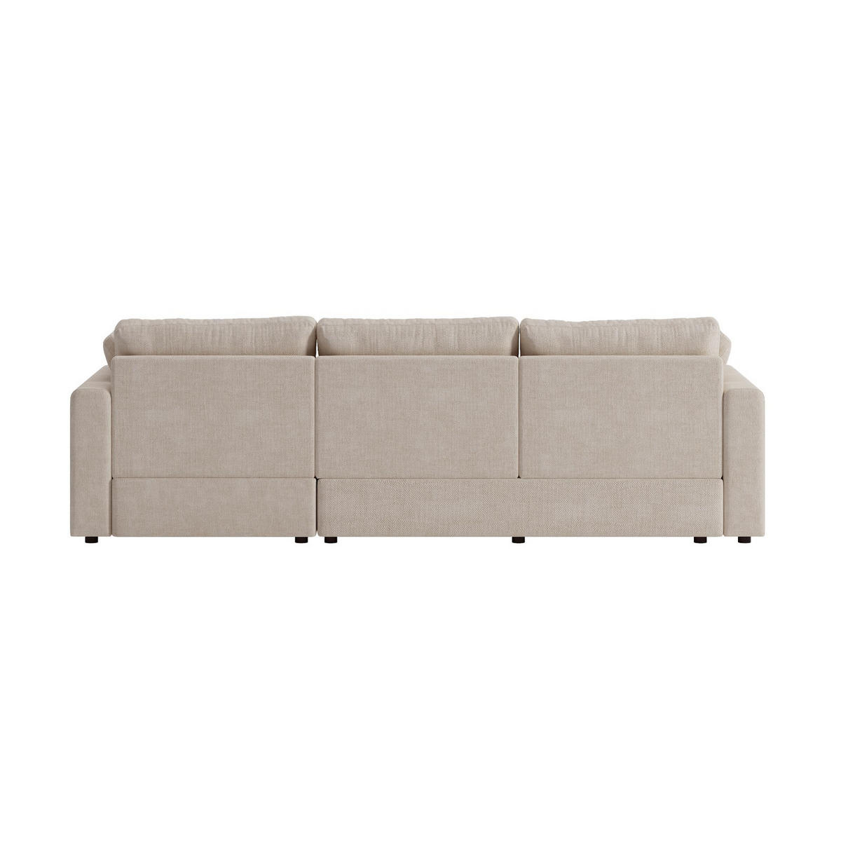 SCHÄSLONGSOFFA Lux för 3 personer 296 x 182 x 89 cm – grå - Grå, Textil (296/89/182cm) - ebuy24