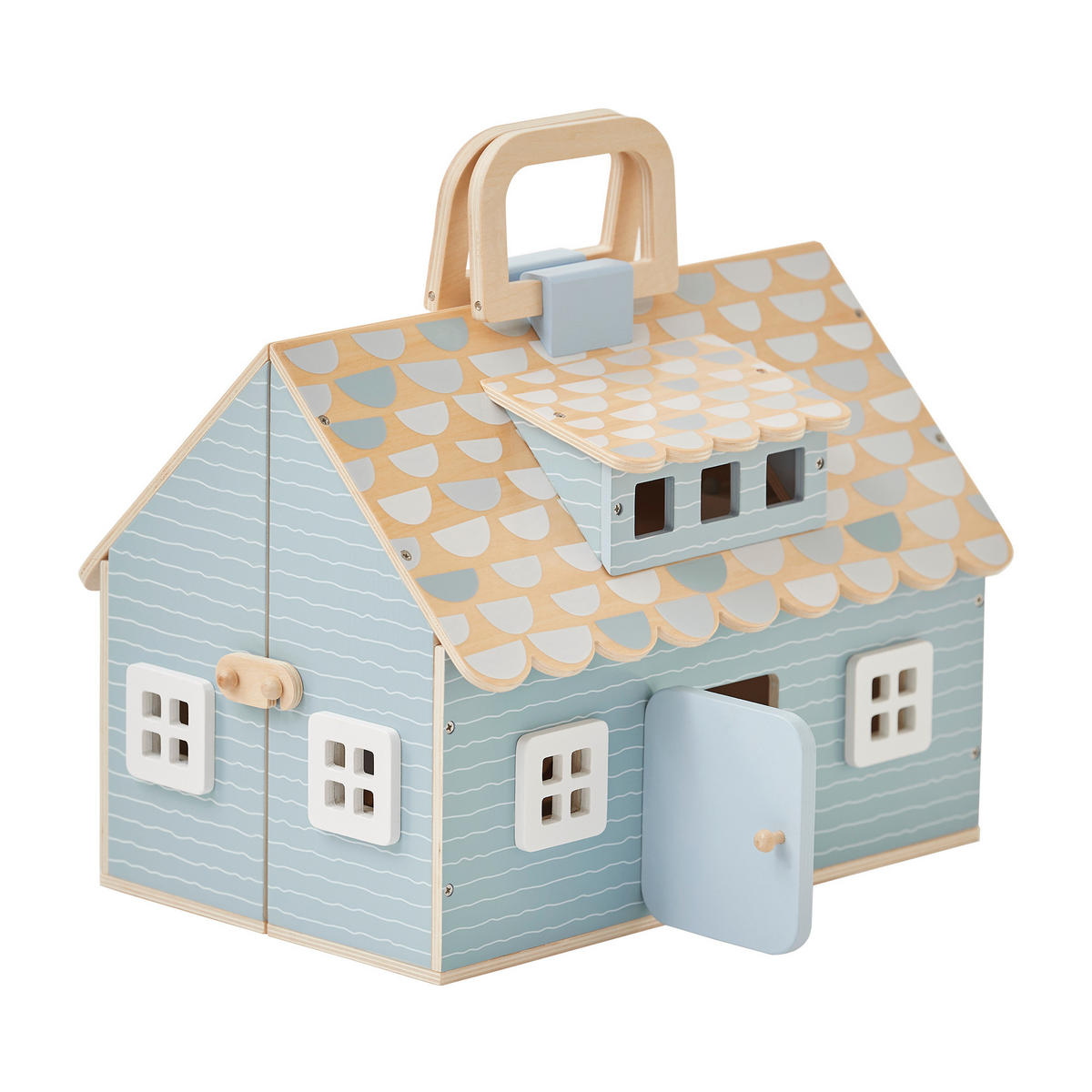 PUPPENHAUS Holz, 26cm, Mehrfarbig - Multicolor, Holzwerkstoff (26/26/36cm) - Teamson Kids