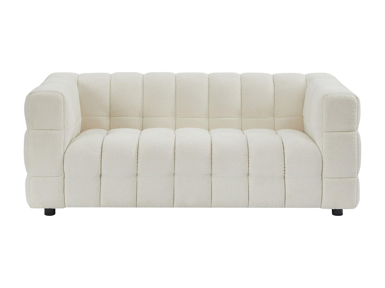 SOFA - 2 Personen - stoff - weiß Lerici - Weiß, Holz/Textil (189/72/89cm) - Vente-Unique