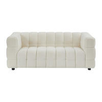 SOFA - 2 Personen - stoff - weiß Lerici - Weiß, Holz/Textil (189/72/89cm) - Vente-Unique