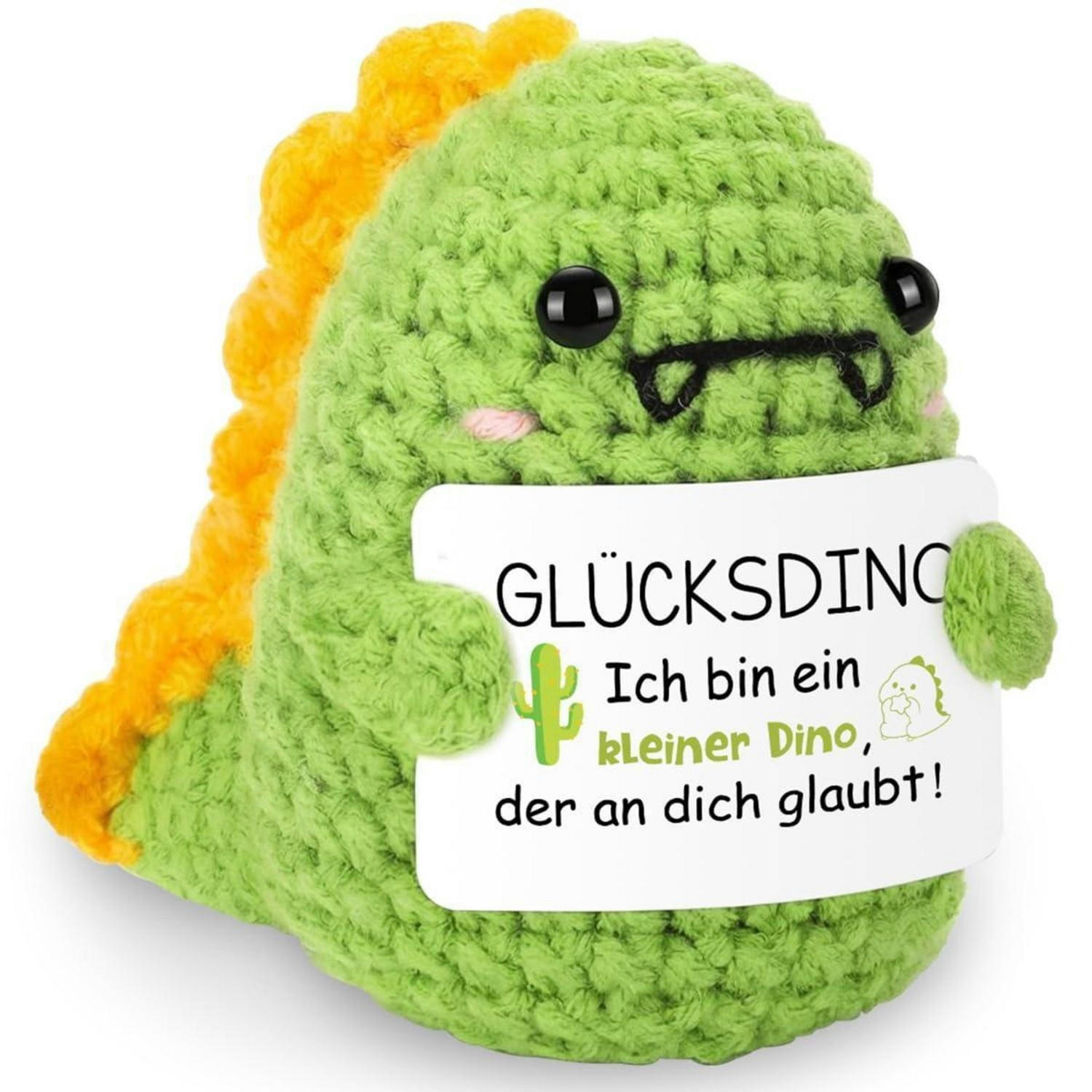 KUSCHELTIER Dino gehäkelt Grün - Grün, Textil (1/1cm)